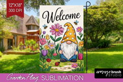 Summer Garden Flag Sublimation - Sping Welcome Sign PNG Product Image 1