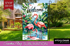 Summer Garden Flag Sublimation - Sping Welcome Sign PNG Product Image 1