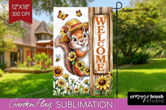 Summer Garden Flag Sublimation - Sping Welcome Sign PNG Product Image 1