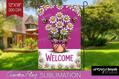 Summer Garden Flag Sublimation - Sping Welcome Sign PNG Product Image 1