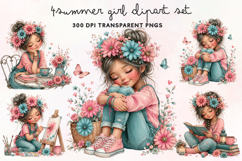 Summer Girl Clipart PNG Product Image 1