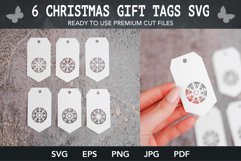 6 Christmas Tags SVG files, tags for presents, New Year Product Image 1