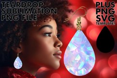 Shimmering Holographic Magic: Teardrop Earrings Product Image 1