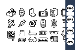 Tech Gadget Icon Clipart Bundle For Digital Use Product Image 1