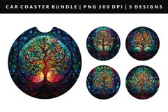 Tree Keychain And Car Coaster Sublimation Design Product Image 1