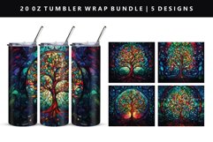 Tree 20oz Tumbler Wrap | Sublimation PNG Design Product Image 1