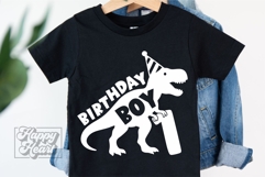 TRex 1st Birthday Boy SVG - One Dinosaur Birthday Shirt PNG Product Image 1