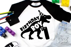 TRex 1st Birthday Boy SVG - One Dinosaur Birthday Shirt PNG Product Image 2