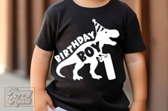 TRex 1st Birthday Boy SVG - One Dinosaur Birthday Shirt PNG Product Image 5