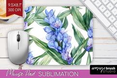 Tropical Flowers Mouse Pad Sublimation - Floral Mousepad PNG Product Image 1