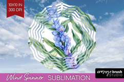 Tropical Flowers Wind Spinner Sublimation PNG - Floral Round Product Image 1