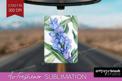 Tropical Flowers Air Freshener PNG - Floral PNG Sublimation Product Image 1