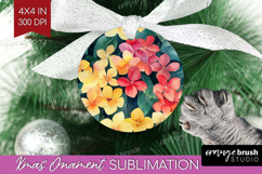 Tropical Flowers Ornament PNG - Floral PNG Sublimation Product Image 1
