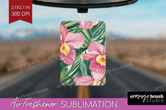 Tropical Flowers Air Freshener PNG - Floral PNG Sublimation Product Image 1