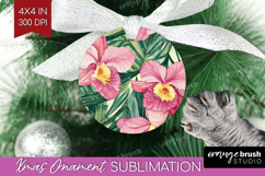 Tropical Flowers Ornament PNG - Floral PNG Sublimation Product Image 1