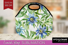 Tropical Flowers Lunch Bag - Floral Lunch Bug PNG Product Image 1