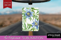 Tropical Flowers Air Freshener PNG - Floral PNG Sublimation Product Image 1