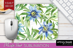 Tropical Flowers Mouse Pad Sublimation - Floral Mousepad PNG Product Image 1