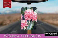 Tropical Flowers Air Freshener PNG - Floral PNG Sublimation Product Image 1
