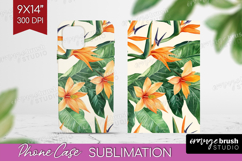 Tropical Flowers Phone Case PNG - Floral Case PNG Product Image 1