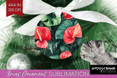 Tropical Flowers Ornament PNG - Floral PNG Sublimation Product Image 1