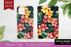 Tropical Flowers Phone Case PNG - Floral Case PNG Product Image 1