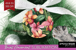 Tropical Flowers Ornament PNG - Floral PNG Sublimation Product Image 1