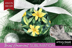 Tropical Flowers Ornament PNG - Floral PNG Sublimation Product Image 1