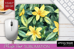Tropical Flowers Mouse Pad Sublimation - Floral Mousepad PNG Product Image 1