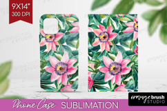 Tropical Flowers Phone Case PNG - Floral Case PNG Product Image 1