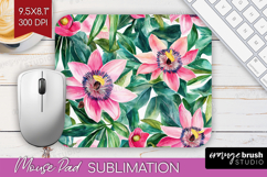 Tropical Flowers Mouse Pad Sublimation - Floral Mousepad PNG Product Image 1
