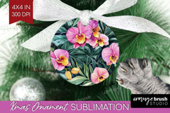 Tropical Flowers Ornament PNG - Floral PNG Sublimation Product Image 1