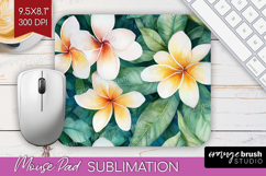 Tropical Flowers Mouse Pad Sublimation - Floral Mousepad PNG Product Image 1