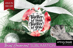 Family Quote Ornament PNG - Summer Flowers PNG Sublimation Product Image 1