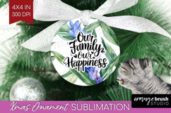 Family Quote Ornament PNG - Summer Flowers PNG Sublimation Product Image 1