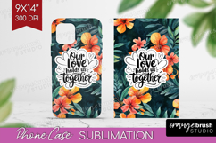 Family Quote Phone Case PNG - Summer Flowers Case PNG Product Image 1