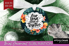 Family Quote Ornament PNG - Summer Flowers PNG Sublimation Product Image 1