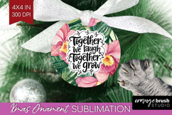 Family Quote Ornament PNG - Summer Flowers PNG Sublimation Product Image 1
