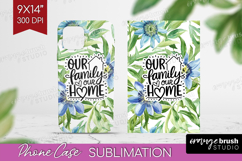 Family Quote Phone Case PNG - Summer Flowers Case PNG Product Image 1