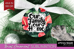 Family Quote Ornament PNG - Summer Flowers PNG Sublimation Product Image 1