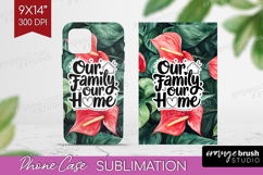 Family Quote Phone Case PNG - Summer Flowers Case PNG Product Image 1