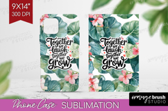 Family Quote Phone Case PNG - Summer Flowers Case PNG Product Image 1