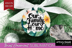 Family Quote Ornament PNG - Summer Flowers PNG Sublimation Product Image 1