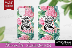 Family Quote Phone Case PNG - Summer Flowers Case PNG Product Image 1