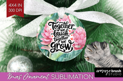Family Quote Ornament PNG - Summer Flowers PNG Sublimation Product Image 1