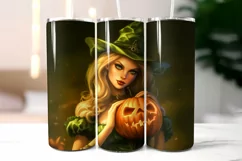 Halloween Witch Tumbler Wrap | Fantasy Beautiful Witch Print Product Image 2