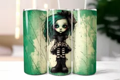 Halloween Voodoo Doll Tumbler Wrap | Vintage Doll Tumbler Product Image 2
