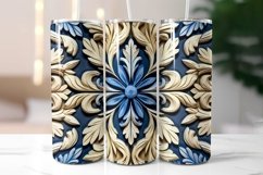 3d Effect Wood Carving Tumbler Wrap | Wood Carved Ornament Product Image 2