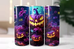 Halloween Pumpkins Fantasy Tumbler Wrap 20 oz Product Image 2