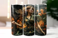 Autumn Romance Tumbler Wrap | Dancing in the Rain Girl Product Image 2